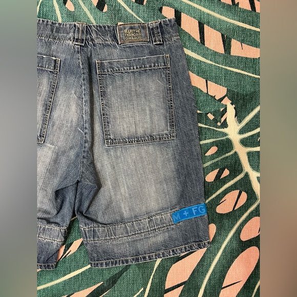 Vintage Le Jean De Marithe Francois Girbaud Jean Shorts Cargo Velcro Denim - Picture 6 of 14